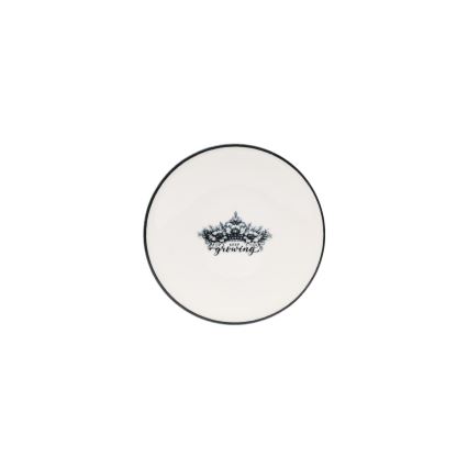 4 darabos porcelán étkészlet – fekete/fehér