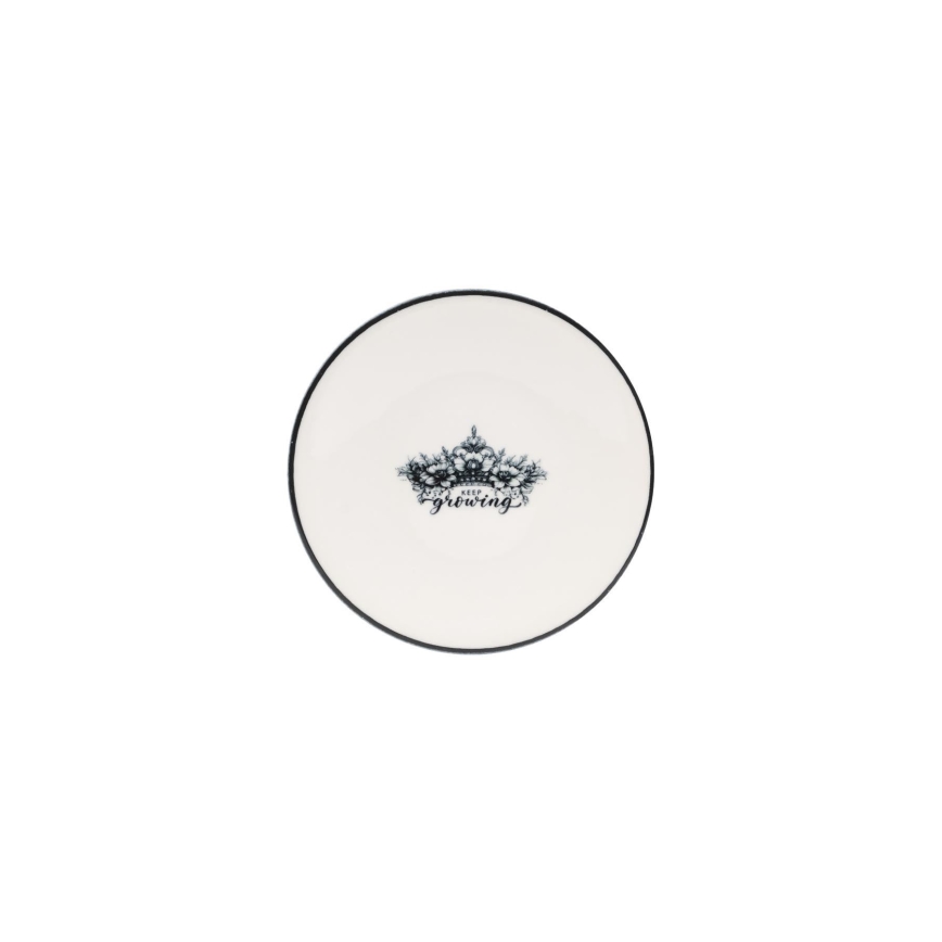 4 darabos porcelán étkészlet – fekete/fehér