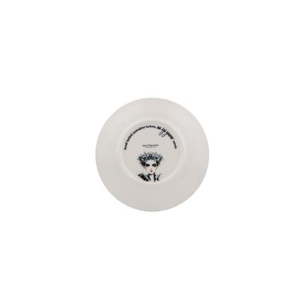 4 darabos porcelán étkészlet – fekete/fehér