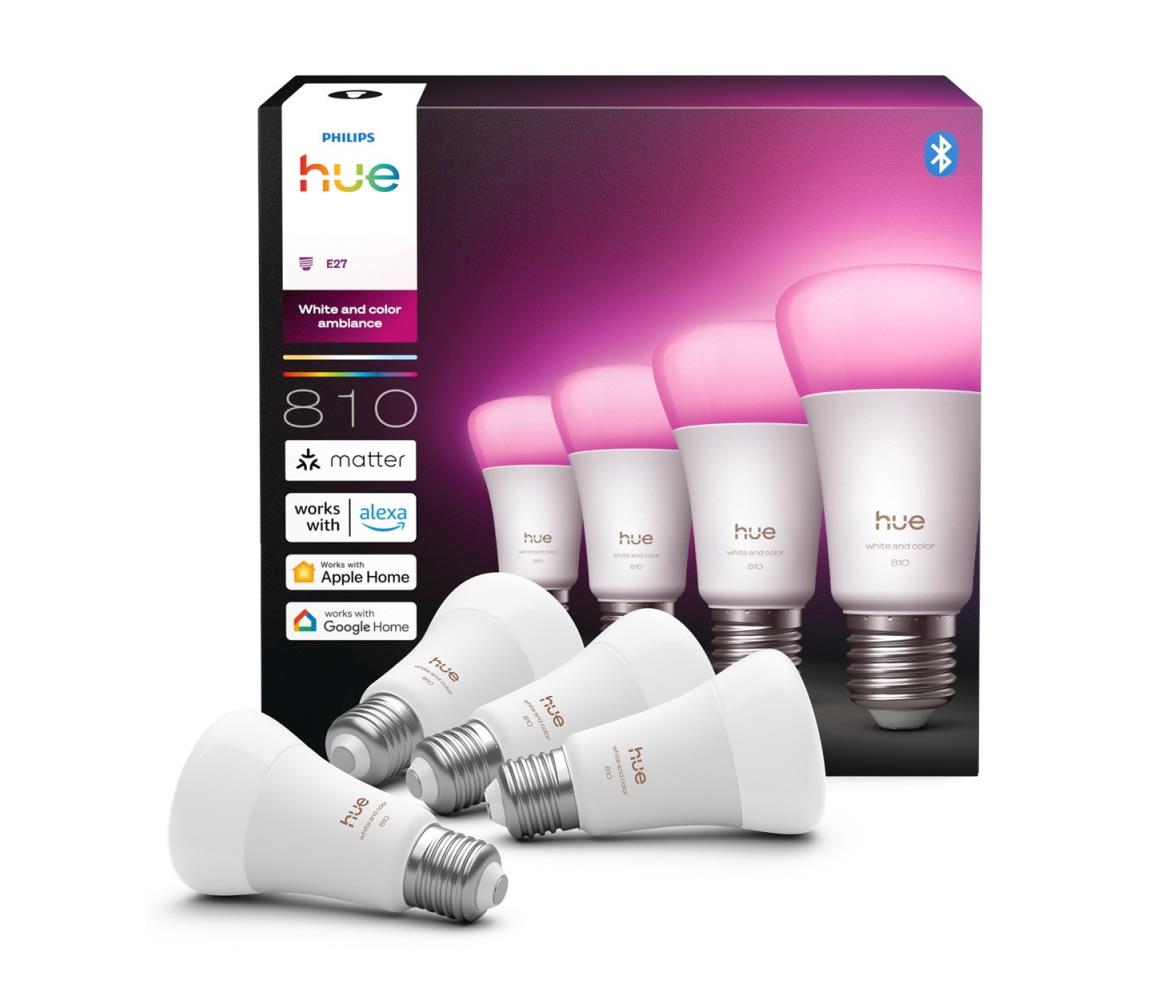 4 darabos szett dimmelhető Philips Hue WACA E27/6W/230V 1000