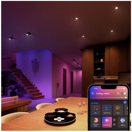 4 darabos szett LED RGBW fényerőszabályozható izzó Philips Hue WHITE AND COLOR AMBIANCE GU5,3/MR16/6,3W/12V 2000-6500K