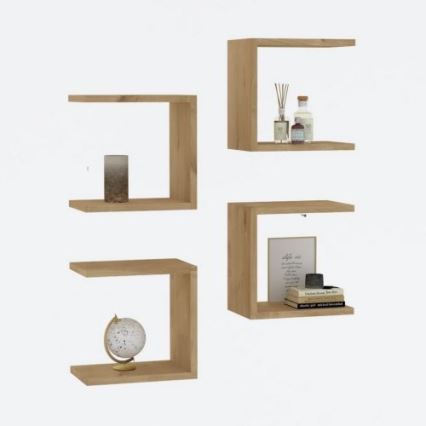 SZET 4 db BASE falipolc barna