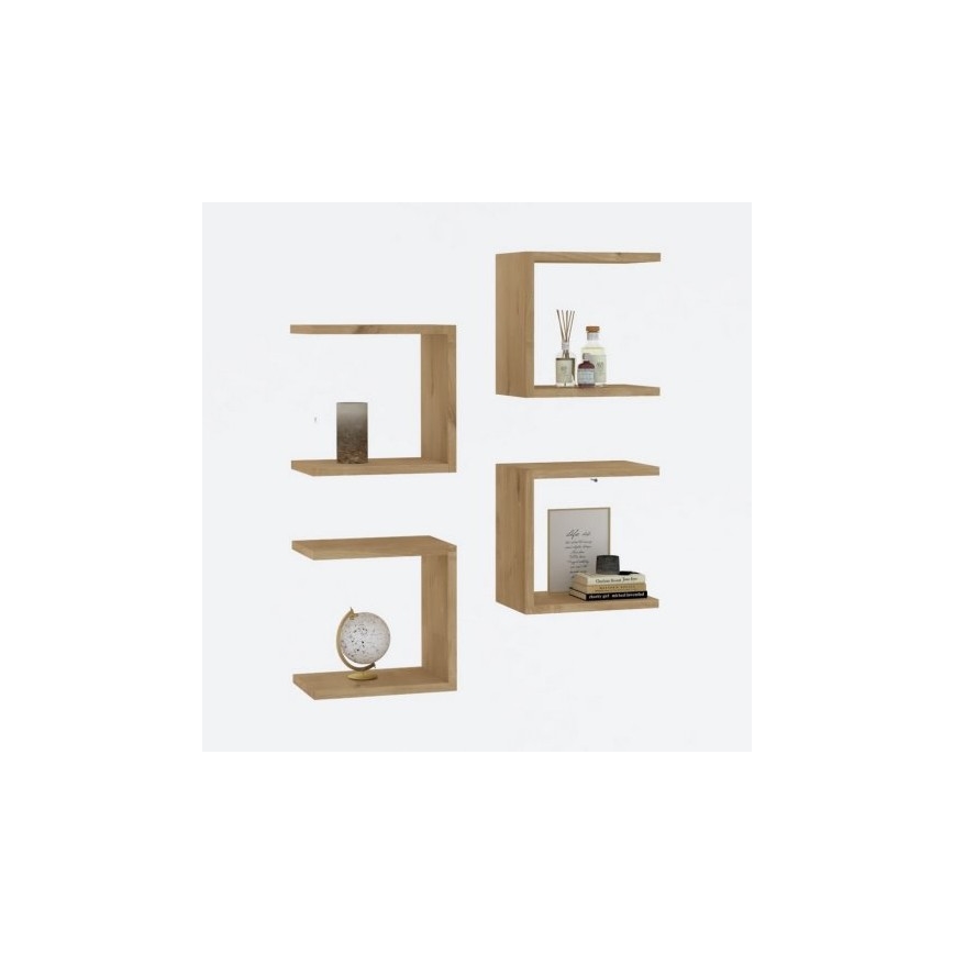 SZET 4 db BASE falipolc barna