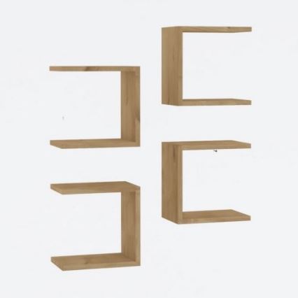 SZET 4 db BASE falipolc barna