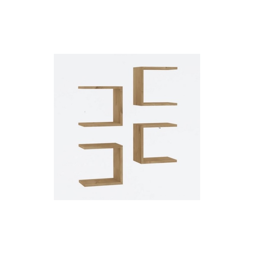 SZET 4 db BASE falipolc barna