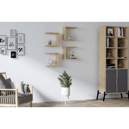 SZET 4 db BASE falipolc barna