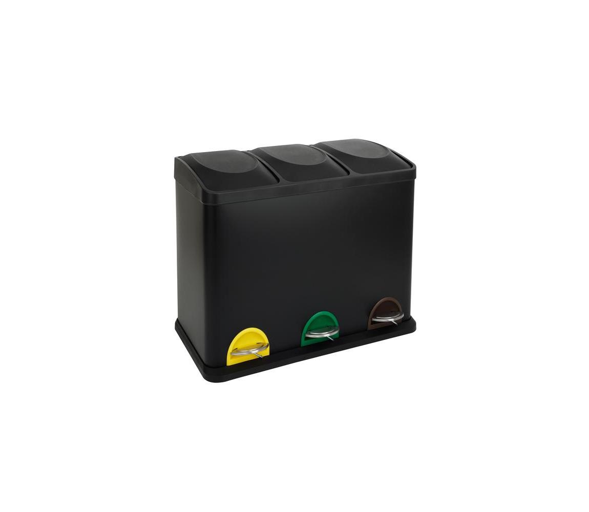 UTC 45 l fekete szelektív hulladékgyűjtő kuka 270645