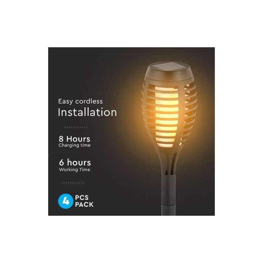 SZETT 4 db LED Napelemes lámpa 4xLED/3,6V 1xAAA IP44 100 mAh