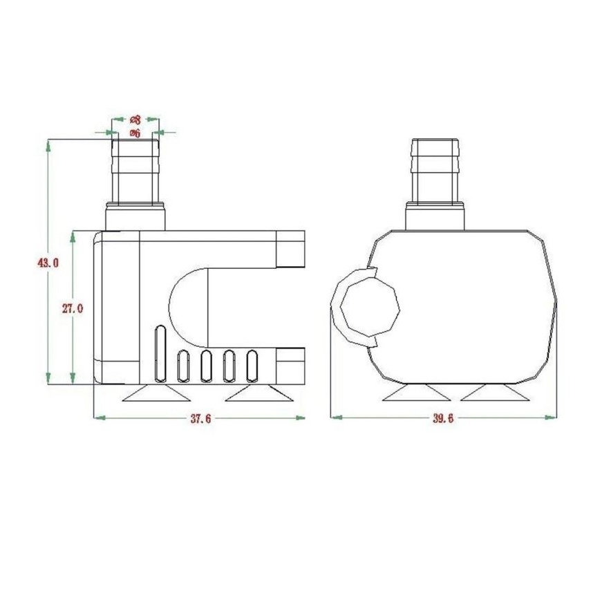 5-12 V-os szivattyú, 200 l/óra