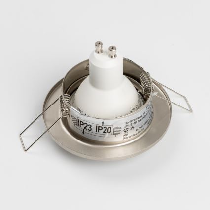 5 darabos készlet fürdőszobai beépíthető lámpa 1xGU10/4W/230V IP23 matt króm