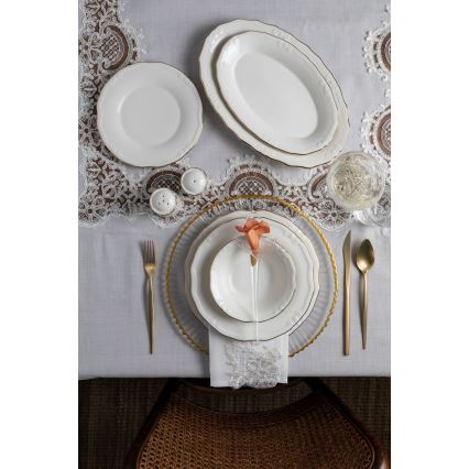 53 darabos étkészlet fehér/arany/porcelán