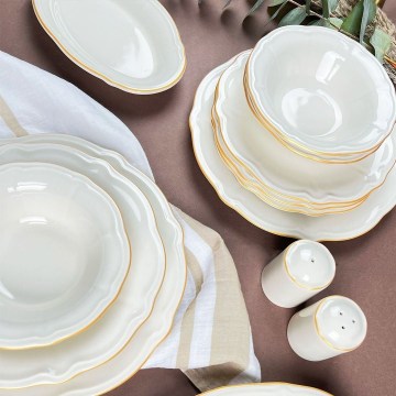 53 darabos étkészlet fehér/arany/porcelán