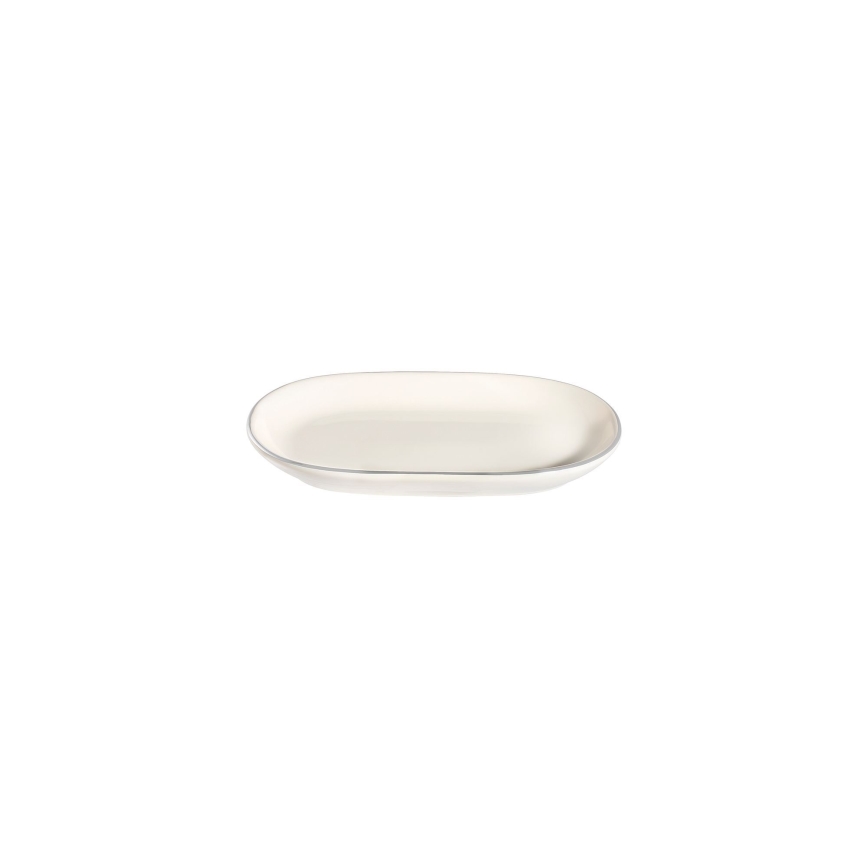 53 darabos étkészlet krémszínű/ezüst/porcelán