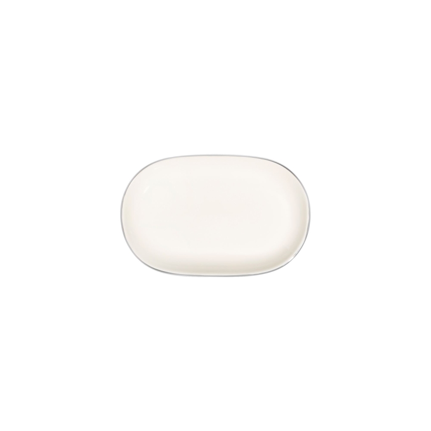 53 darabos étkészlet krémszínű/ezüst/porcelán