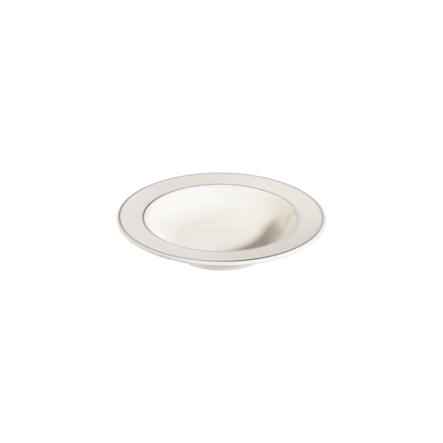 53 darabos étkészlet krémszínű/ezüst/porcelán