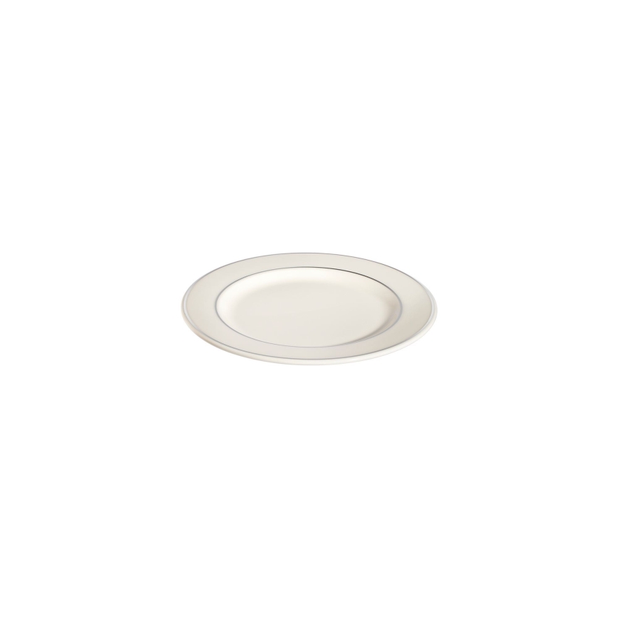 53 darabos étkészlet krémszínű/ezüst/porcelán