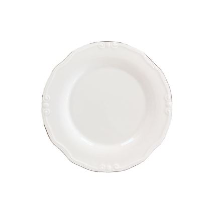 53 részes étkészlet, fehér/ezüst, porcelán