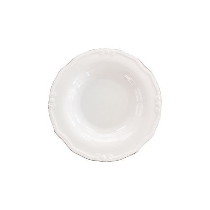 53 részes étkészlet, fehér/ezüst, porcelán