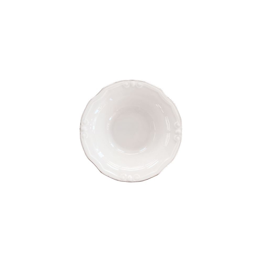 53 részes étkészlet, fehér/ezüst, porcelán