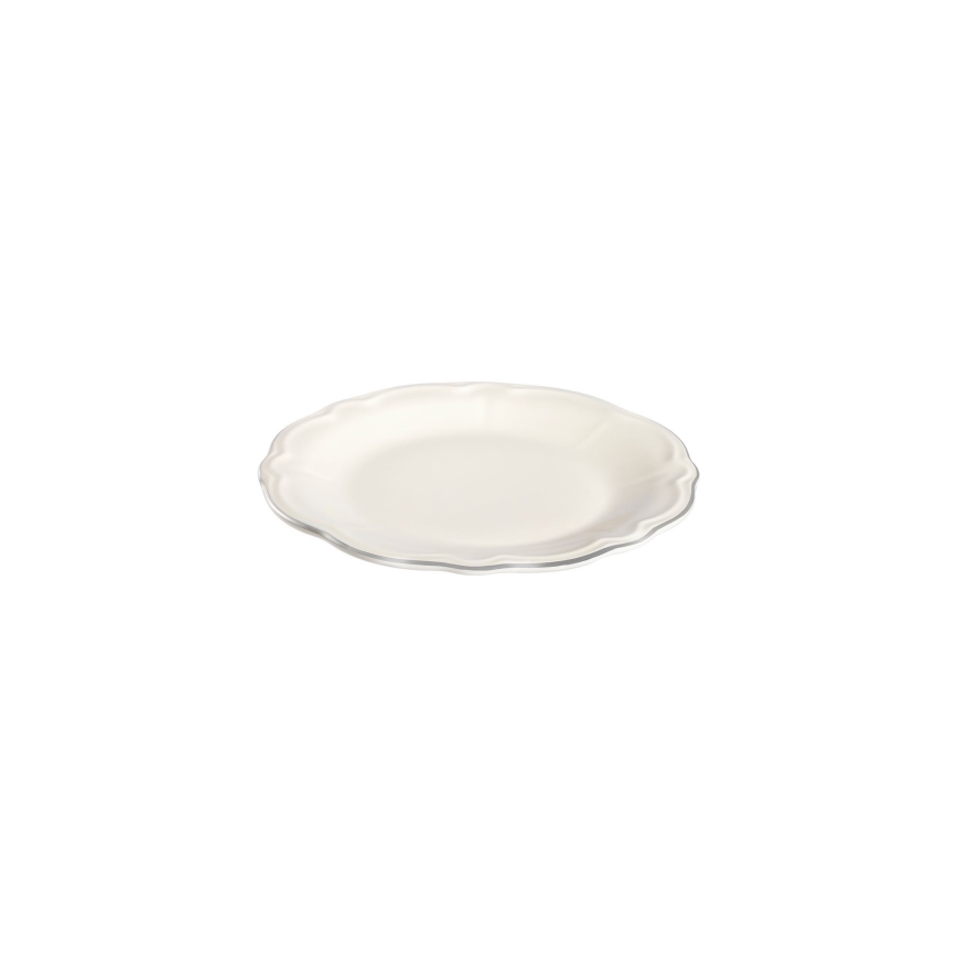 53 részes porcelán étkészlet, fehér/ezüst