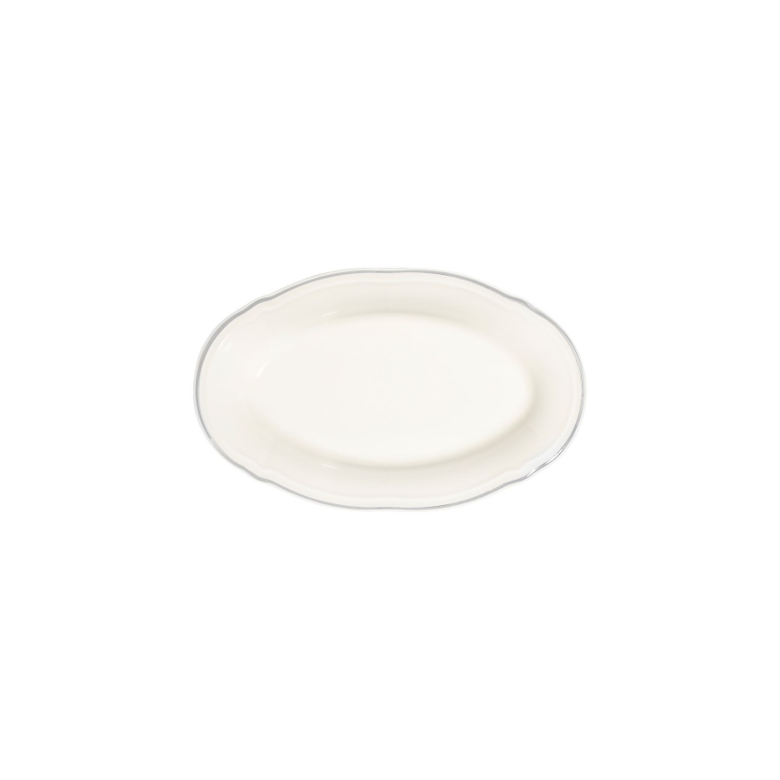 53 részes porcelán étkészlet, fehér/ezüst