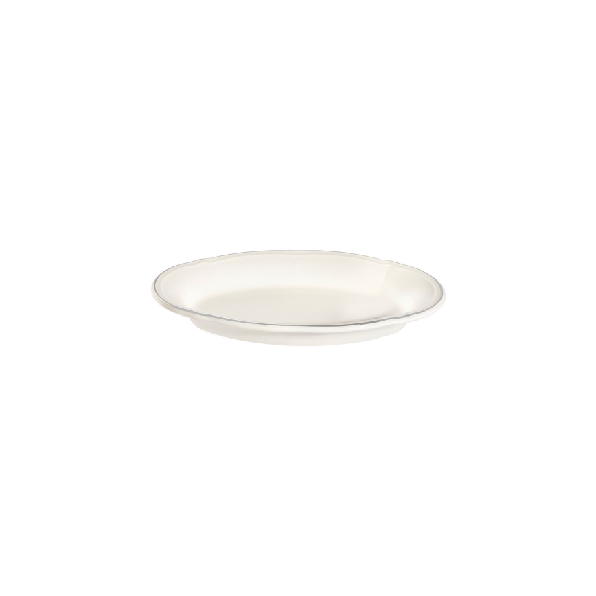 53 részes porcelán étkészlet, fehér/ezüst