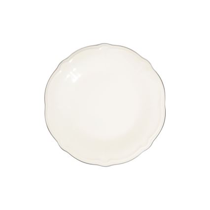 53 részes porcelán étkészlet, fehér/ezüst
