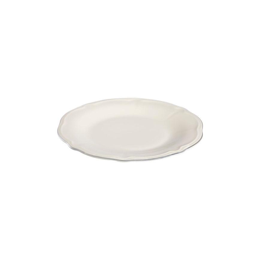53 részes porcelán étkészlet, fehér/ezüst