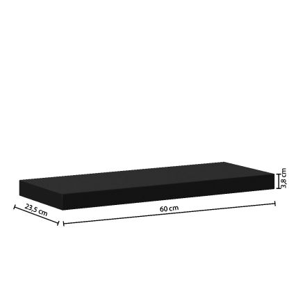 5five - Fali polc HYLE 60x24 cm fekete