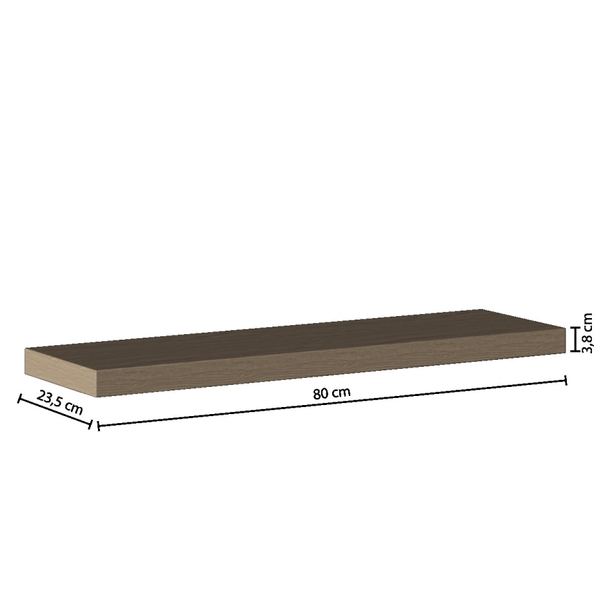 5five - Fali polc HYLE 80x24 cm tölgy