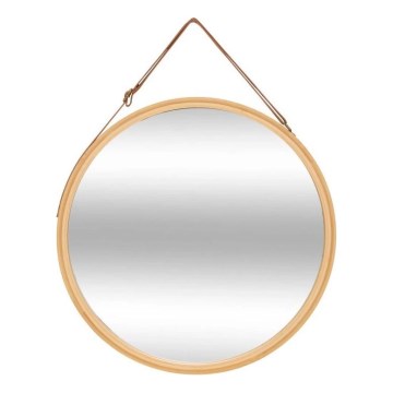 5five - Fali tükör LOBEE Ø 38 cm bambusz