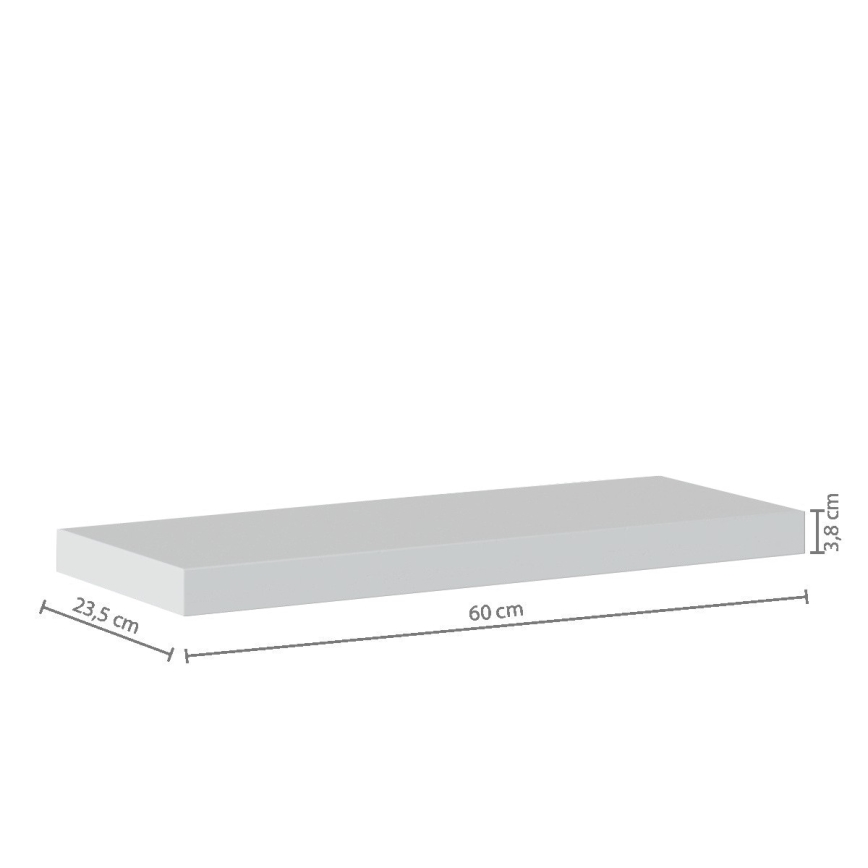5five - HYLE fali polc 60x24 cm fehér