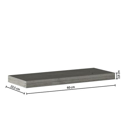 5five - HYLE falipolc 60x24 cm szürke tölgy