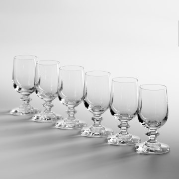 6 darabos likőrös pohár szett, 70 ml, átlátszó