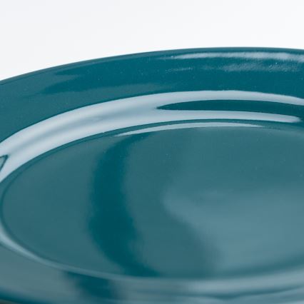 6 darabos kerámia desszerttányér szett, 19 cm, türkiz