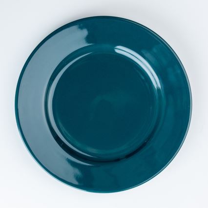 6 darabos kerámia desszerttányér szett, 19 cm, türkiz