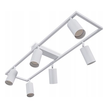 6 foglalatos GU10 spotlámpatest, max. 30 W/izzó, 230 V, fehér