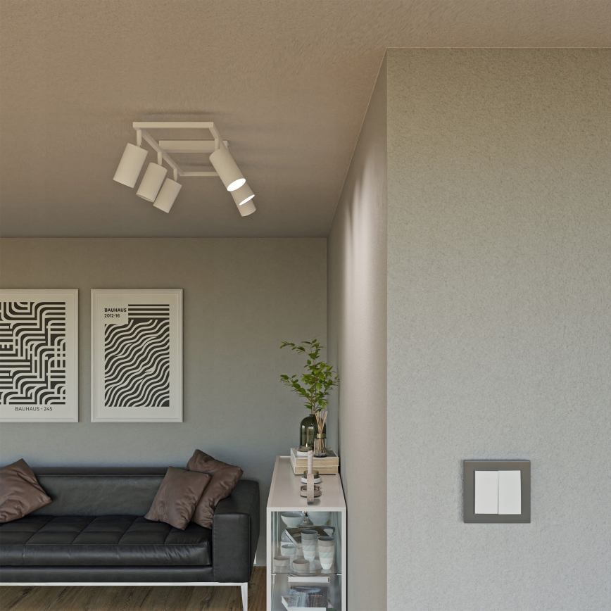 6 foglalatos GU10 spotlámpatest, max. 30 W/izzó, 230 V, fehér