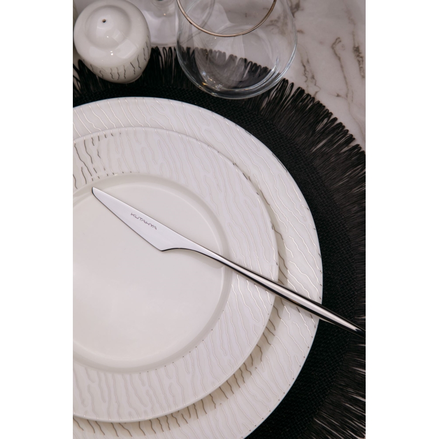 62 darabos étkészlet fehér/ezüst/porcelán