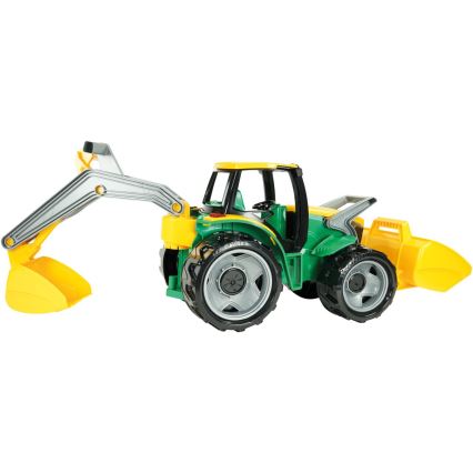 65 cm-es traktor rakodókanállal, zöld/sárga