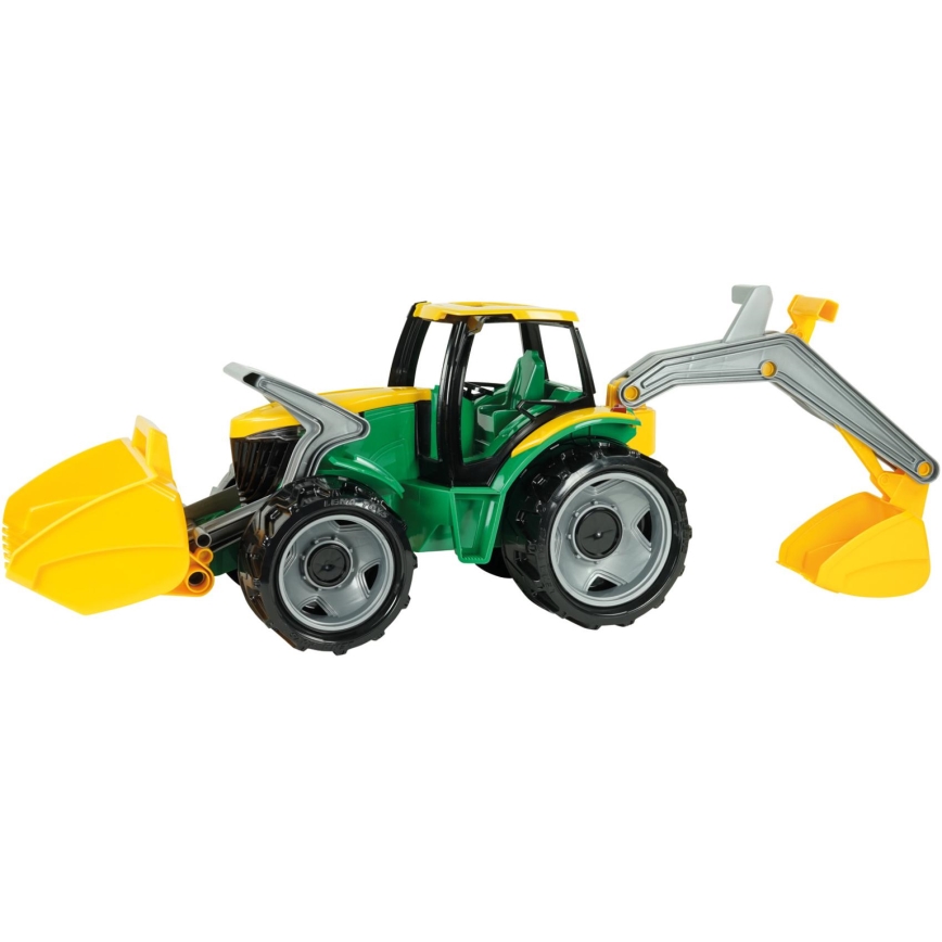 65 cm-es traktor rakodókanállal, zöld/sárga