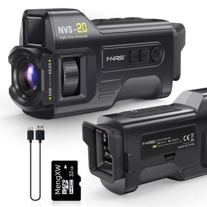 6x25-ös éjjellátó monokuláris távcső, 2000 mAh akkumulátorral