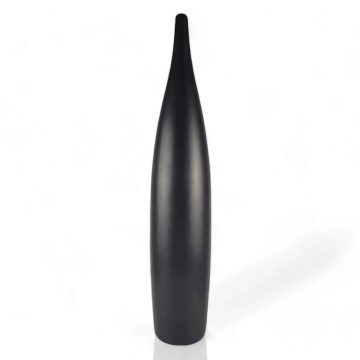 70 cm-es matt fekete kerámia váza