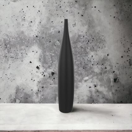 70 cm-es matt fekete kerámia váza