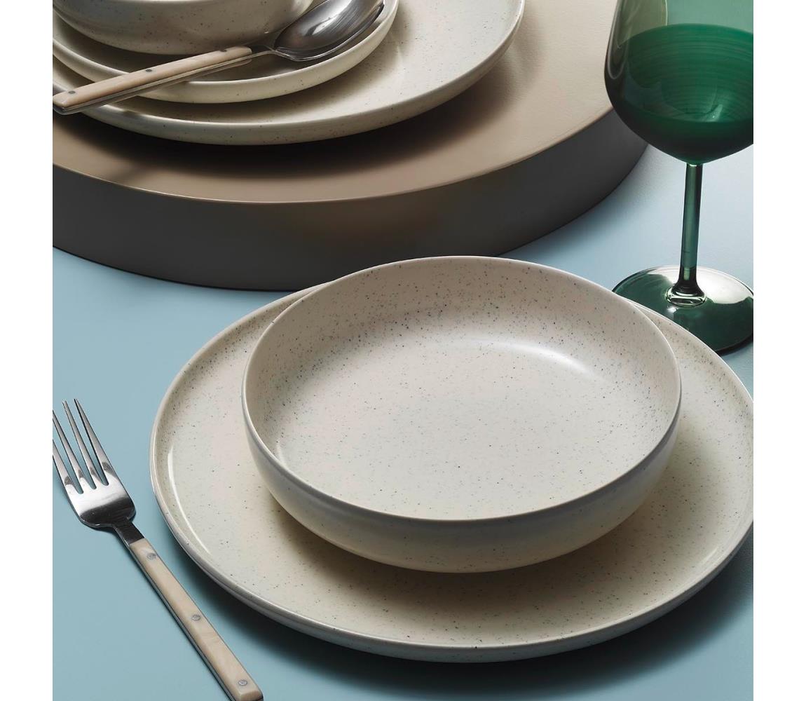 8 darabos bézs porcelán étkészlet 719KTP9784