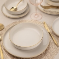 8 darabos étkészlet fehér/arany/porcelán