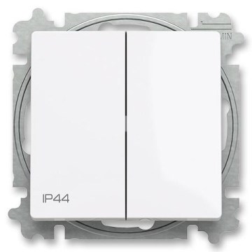 ABB 3559T-A52940 500 - Dupla lépcsőházi kapcsoló, keret nélkül, sz. 6+6, ZONI IP44, fehér