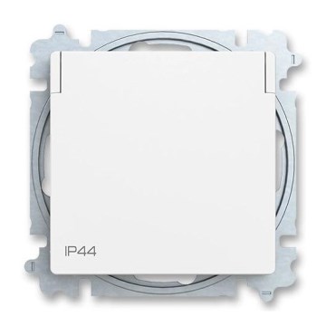 ABB 6619T-A06995 240 - Keret nélküli ZONI fali aljzat 250V IP44 matt fehér
