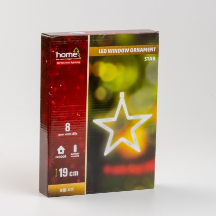 Ablakdísz 8xLED/3xAA