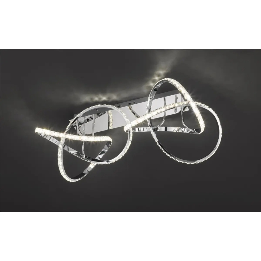 ABRO dimmelhető LED mennyezeti lámpa, 49W/230V, fényes króm